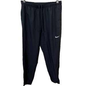 Nike Essential Woven Lightweight Pants Men's Medium Black Elastic Waist Pull On